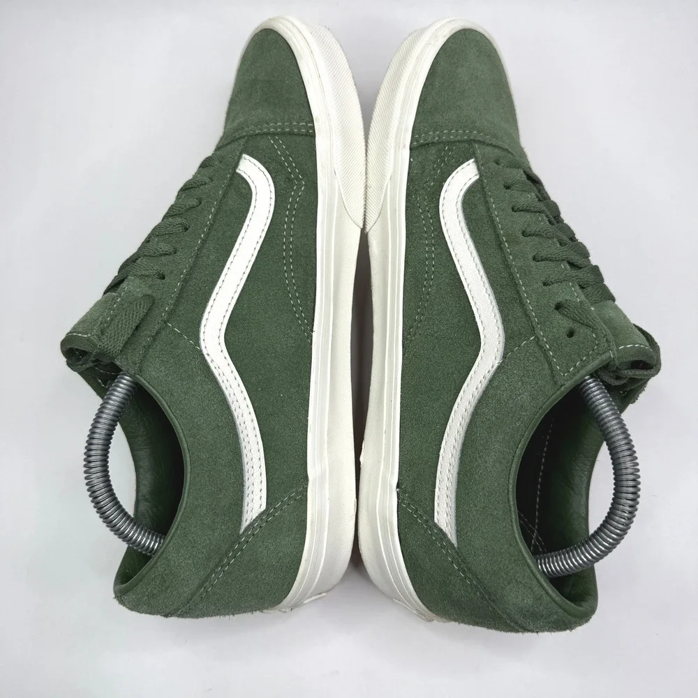 Vans Old Skool Sneakers Mens 9.5 Dried Kelp Green Suede Low Top Skate Shoes